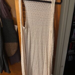 Chic Cream Backless Knit Dress